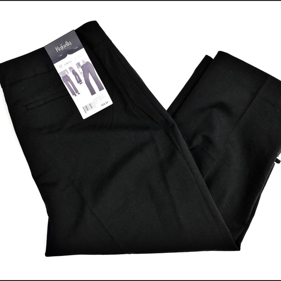 NWT Rafaella Black Curvy Capris - Picture 1 of 5